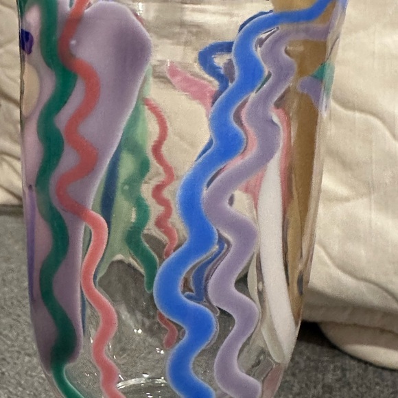 Bernstein Art Glass Goblets, Stemware, Vintage Art Glass Face Signed - Picture 6 of 11